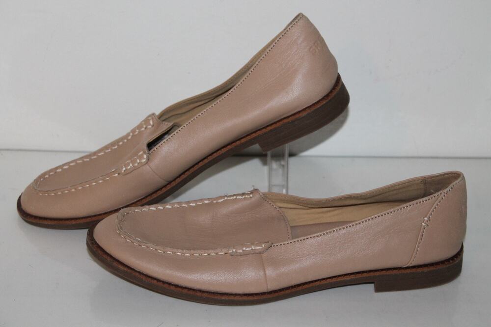 Sperry Top-Sider Waypoint Smoking Loafer, 82845, Beige, Leather, Women's Size 11